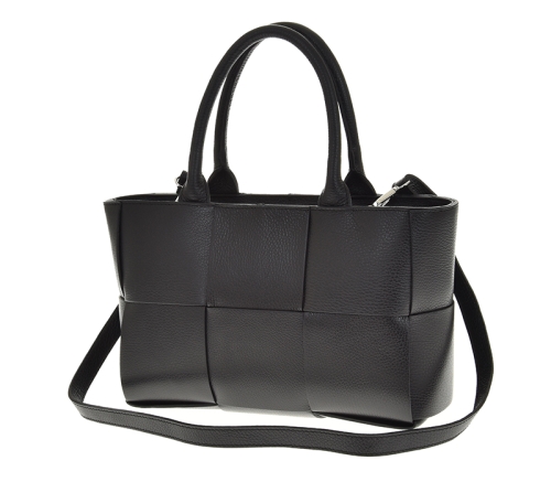 Torebka skórzana pleciona Laura Biaggi 