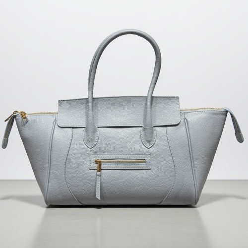 Torebka damska Laura Biaggi baby blue skórzana na ramię A4