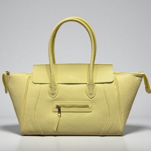 Torebka damska Laura Biaggi żółta skórzana na ramię A4