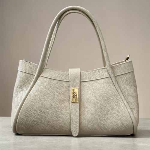 Torebka skóra naturalna beżowa Laura Biaggi